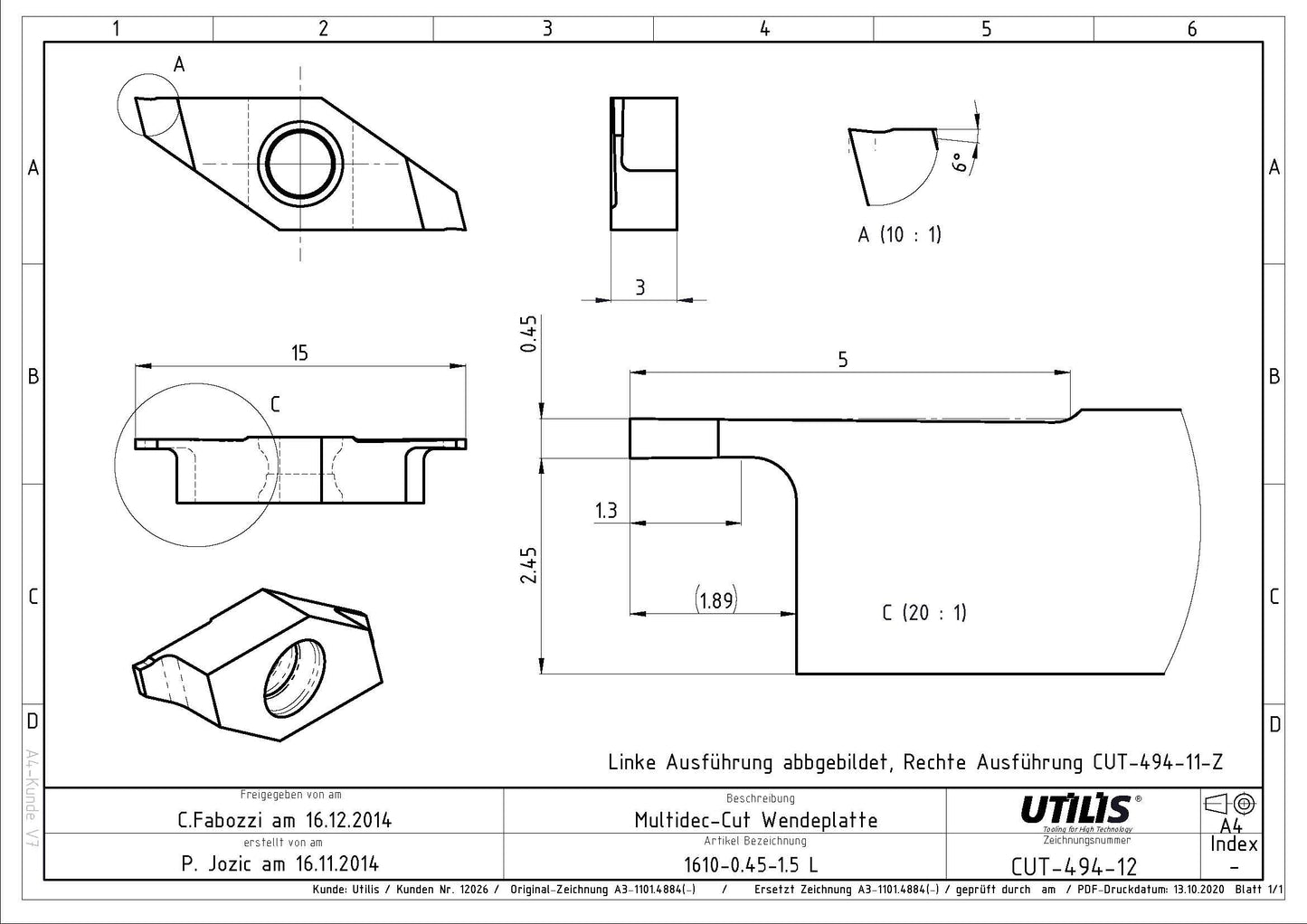 1610-0.45-1.5 L UHM20 HPX